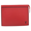 Louis Vuitton Pochette Voyage Taiga Leather Red Leather Clutche & Pouche Bag