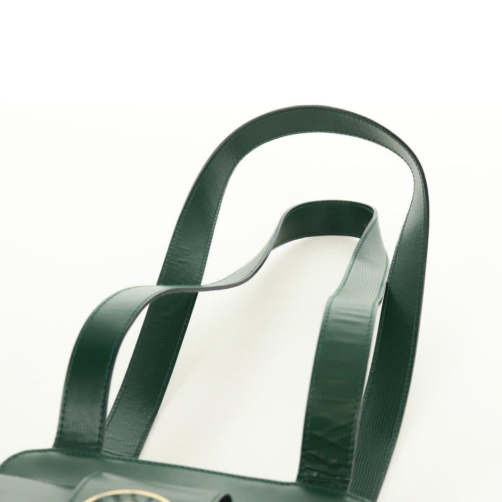 Celine Circle Logo Shoulder Bag Leather Green Leather Shoulder Bag Bag