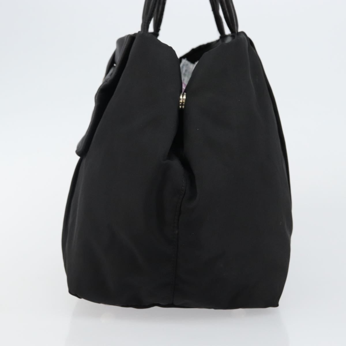 Prada Bow Tote Tessuto With Leather Black Nylon Tote Bag Bag