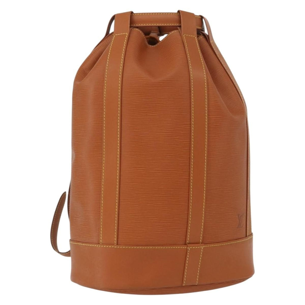 Louis Vuitton Randonnee Backpack Epi Leather Brown Leather Backpack Bag