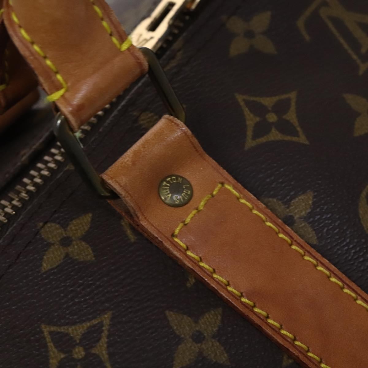 Louis Vuitton Keepall Bandouliere Bag Monogram Canvas Brown Canvas Travel Bag