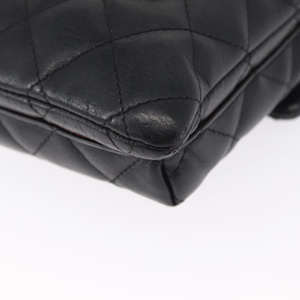Chanel Cambon Flap Crossbody Bag Quilted Lambskin Silver Leather Shoulder Bag Bag