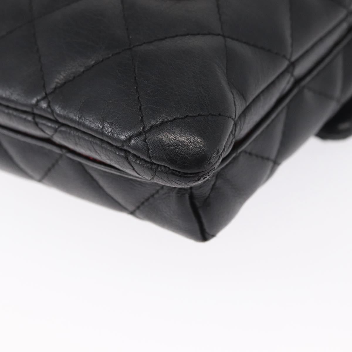 Chanel Cambon Flap Crossbody Bag Quilted Lambskin Silver Leather Shoulder Bag Bag