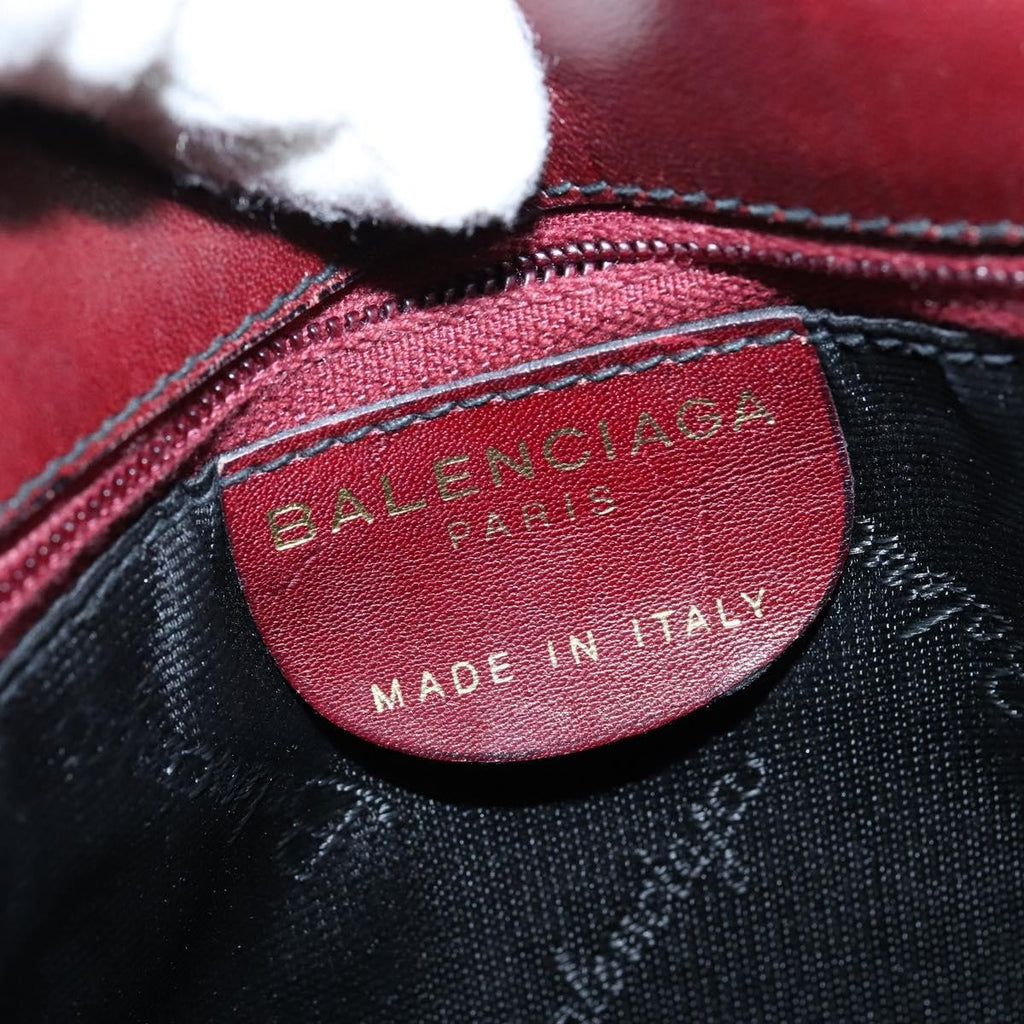 Balenciaga Shoulder Bag Suede Burgundy Suede Shoulder Bag