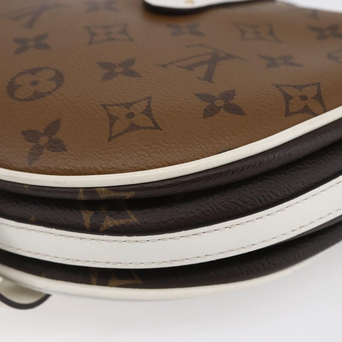 Louis Vuitton Chantilly Lock Handbag Reverse Monogram Canvas And Leather White Leather Shoulder Bag