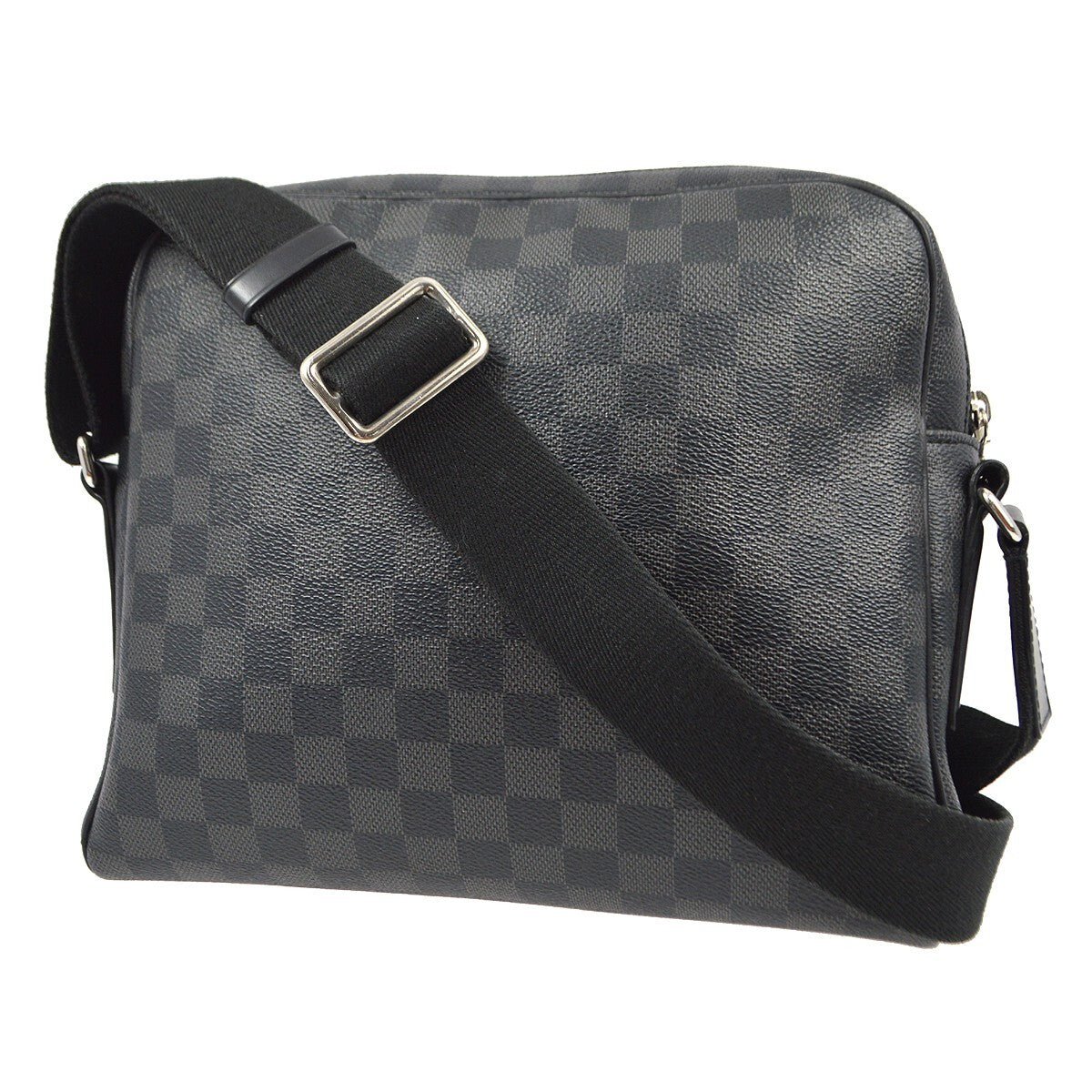 Louis Vuitton Dayton Reporter Bag Damier Graphite Black Canvas Shoulder Bag