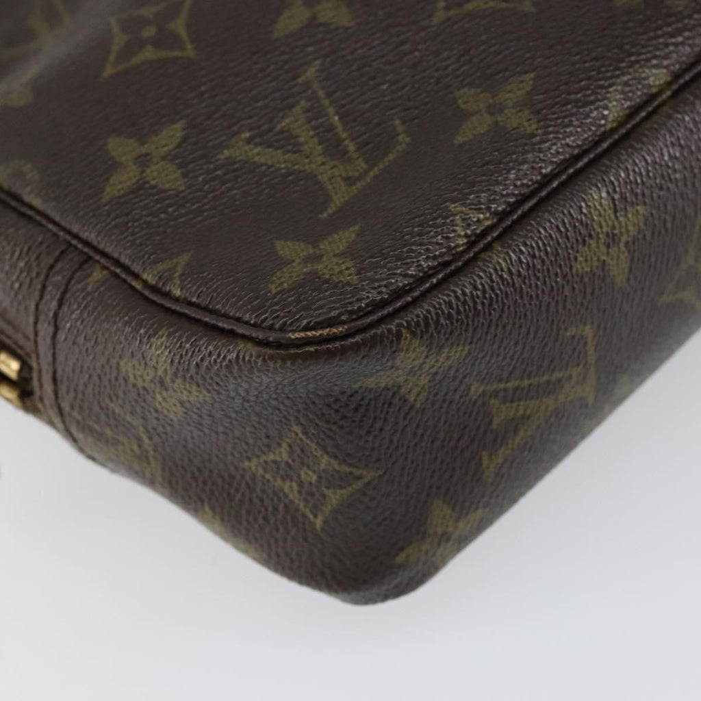 Louis Vuitton Trousse Toiletry Pouch Monogram Canvas Brown Canvas Toiletry Case Accessory