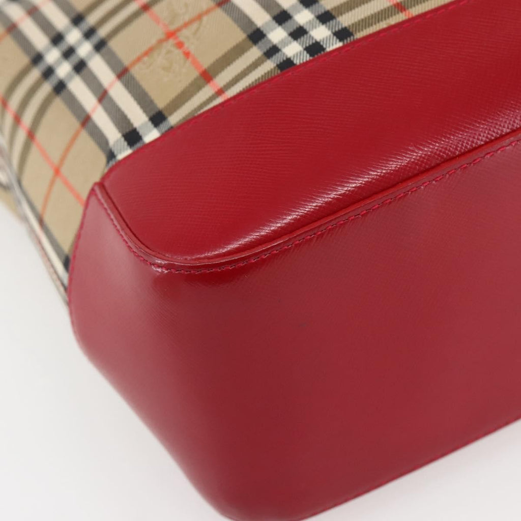 Burberry Nova Check Tote Canvas Check Pattern Beige Canvas Tote Bag