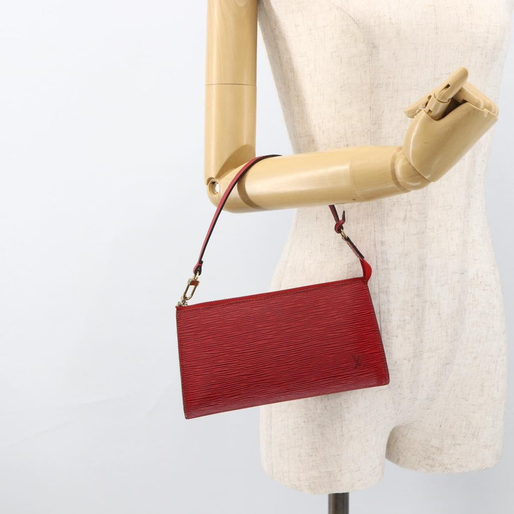 Louis Vuitton Pochette Accessoires Epi Leather Red Leather Clutche & Pouche Bag