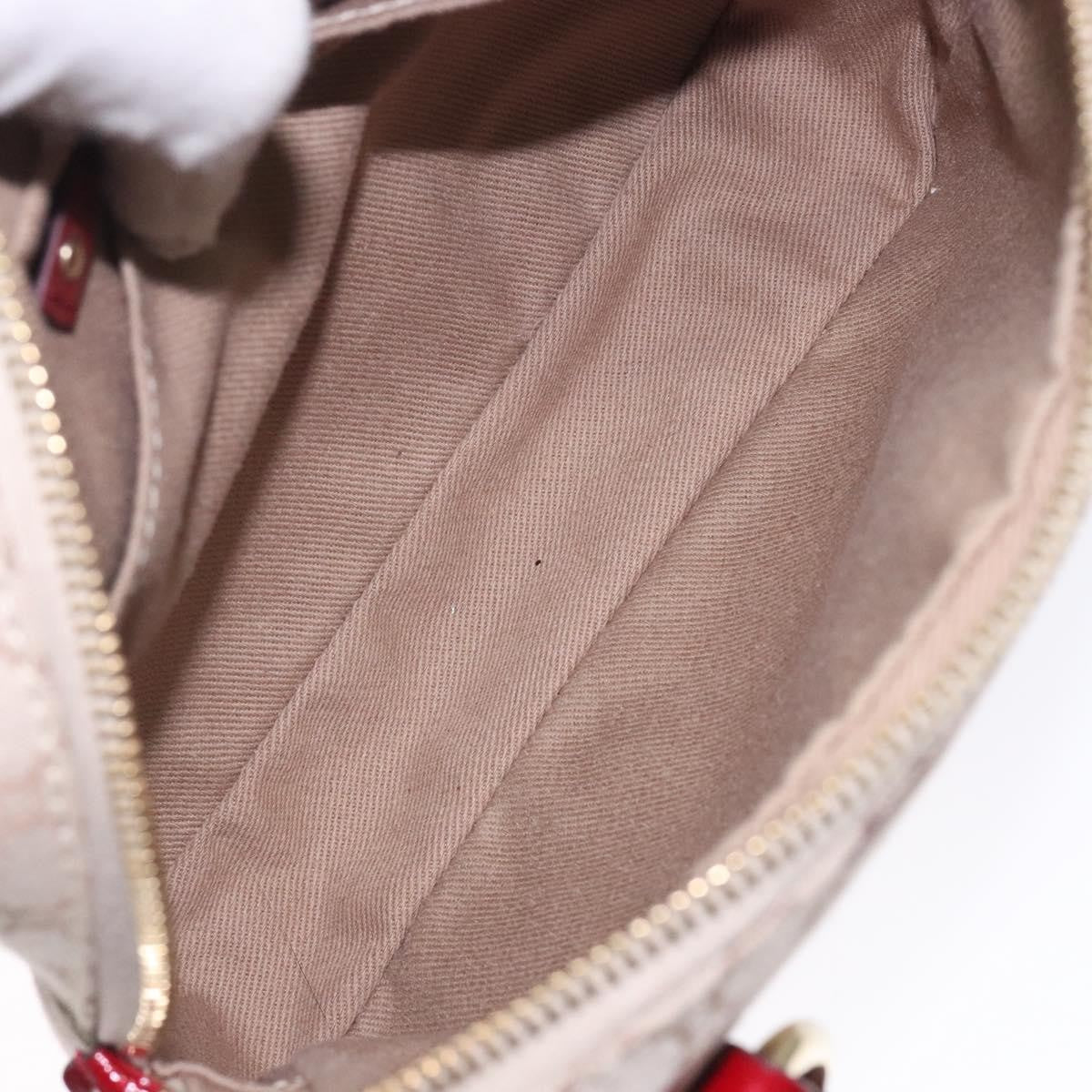 Celine Vintage Macadam Shoulder Bag Canvas Beige Canvas Shoulder Bag Bag