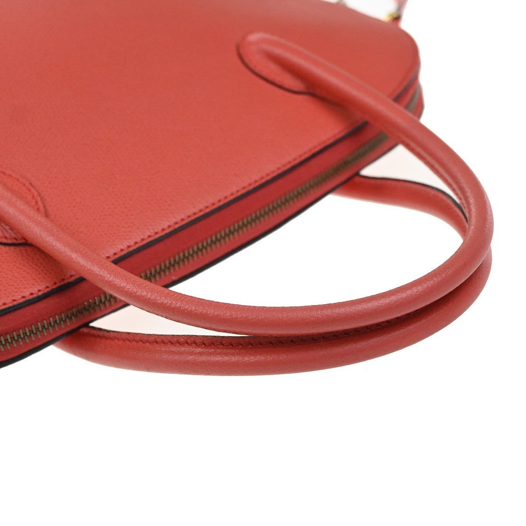 Celine Vintage Convertible Bowler Bag Leather Red Leather Handbag