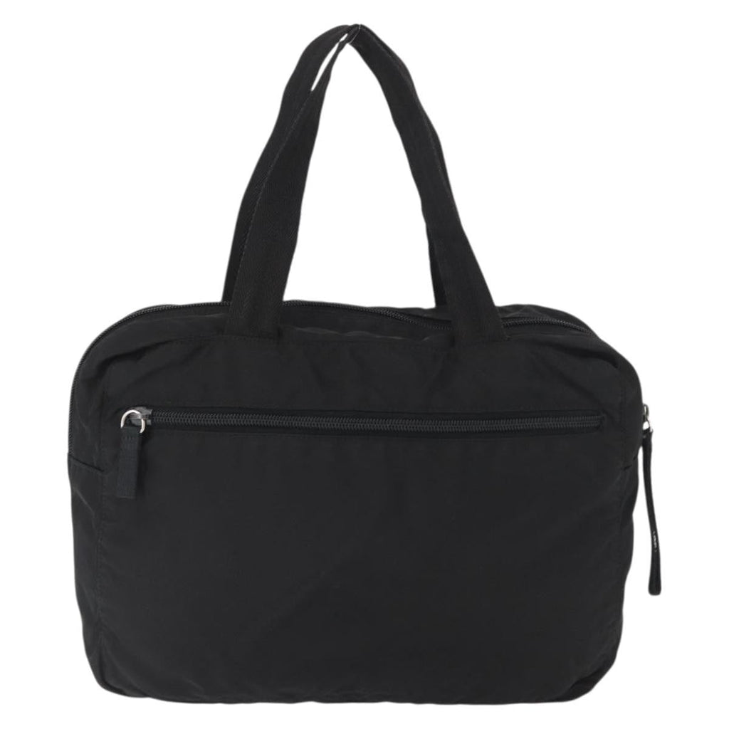Prada Vintage Zip Handbag Tessuto Black Nylon Handbag