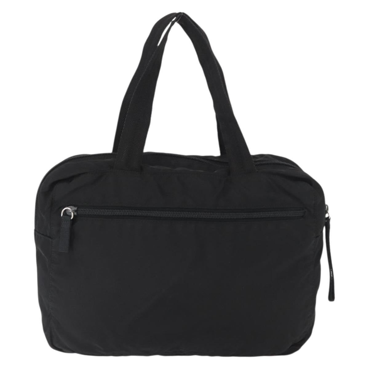 Prada Vintage Zip Handbag Tessuto Black Nylon Handbag
