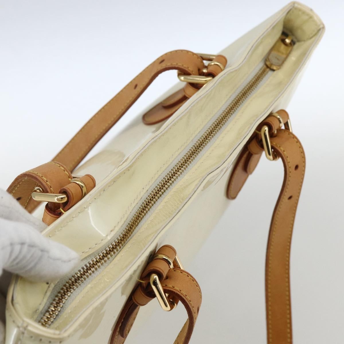 Louis Vuitton Brentwood Handbag Monogram Vernis Beige Patent_Leather Tote Bag