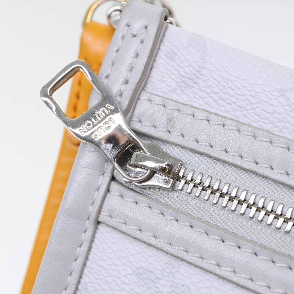 Louis Vuitton Double Flat Messenger Bag Limited Edition Logo Story Monogram Canvas And Denim Multicolour Canvas Clutche & Pouche Bag