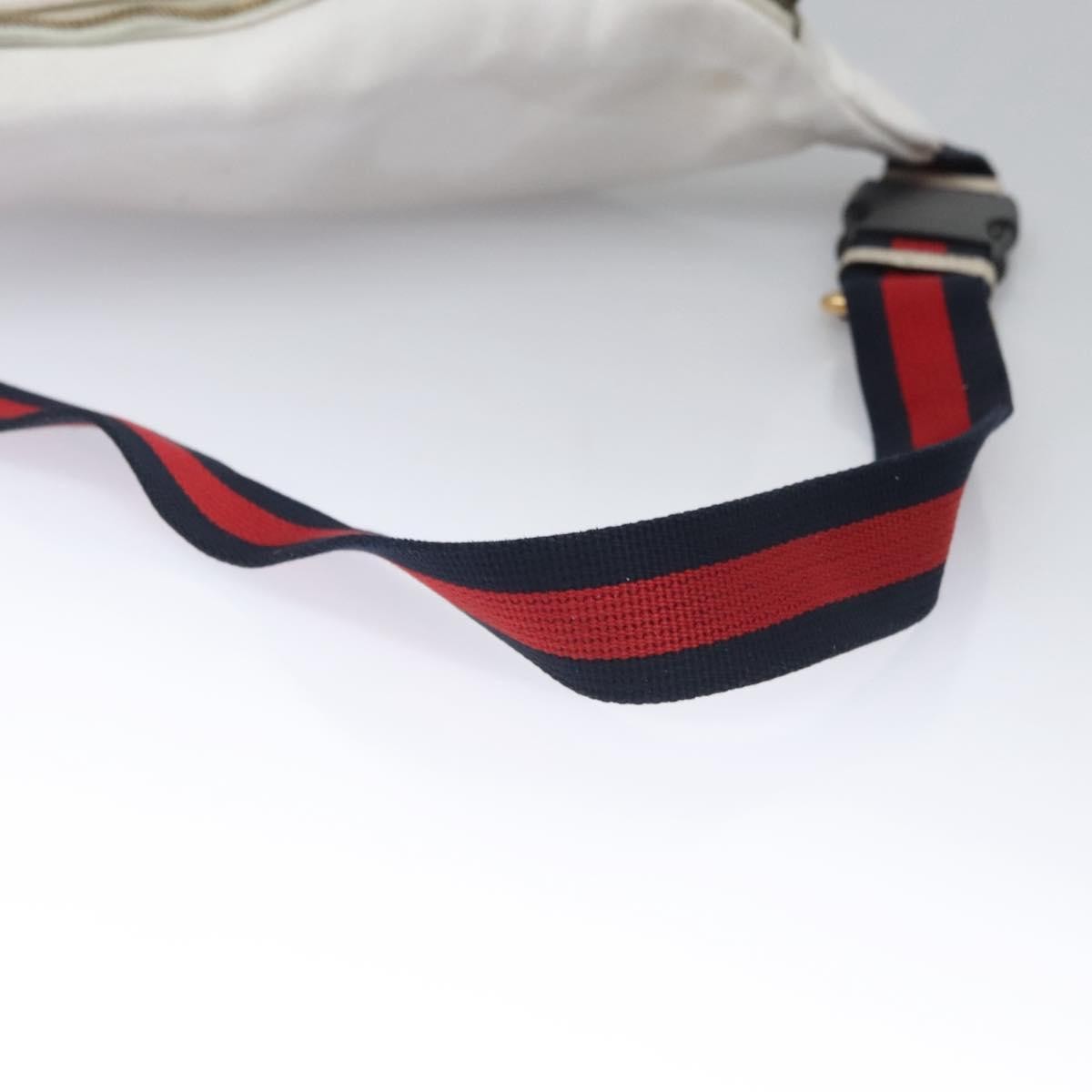 Gucci Logo Belt Bag Printed Leather White Leather Shoulder Bag Bag (Pre-Owned)