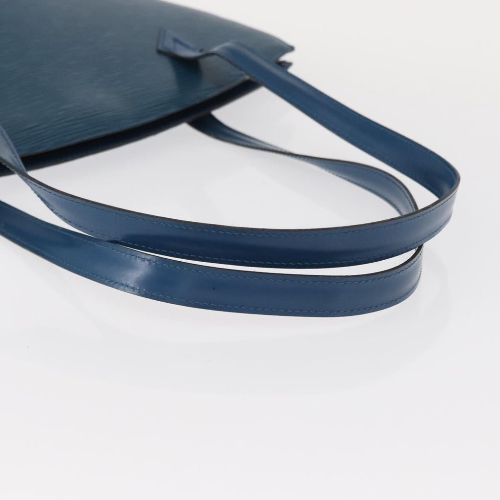 Louis Vuitton Saint Jacques Handbag Epi Leather Blue Leather Shoulder Bag