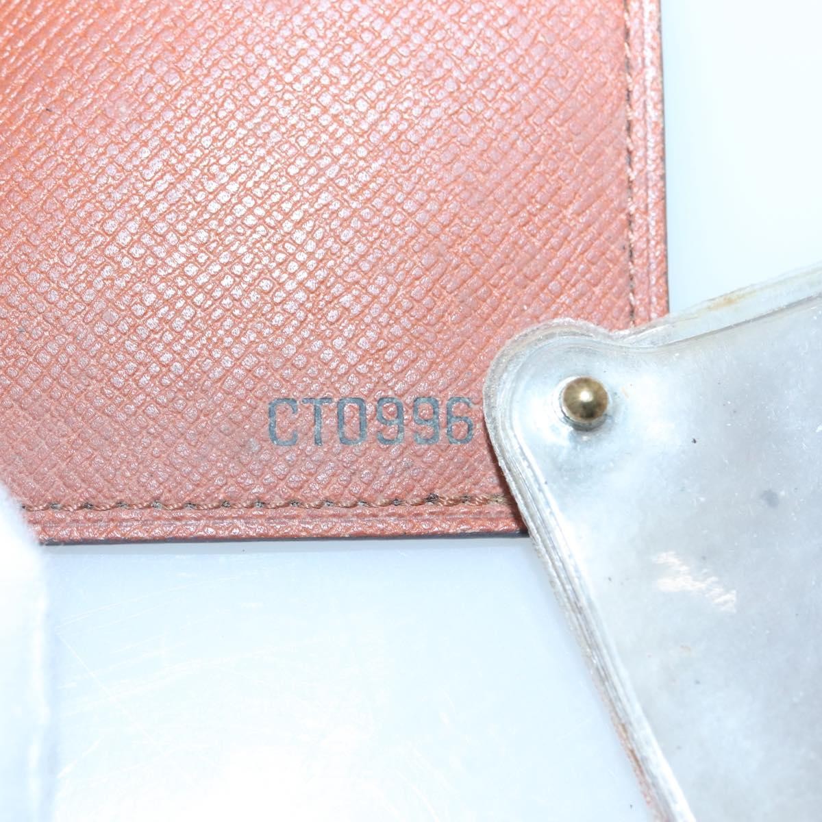 Louis Vuitton Porte Cartes Pression Card Case Monogram Canvas Brown Canvas Card Holders Accessory