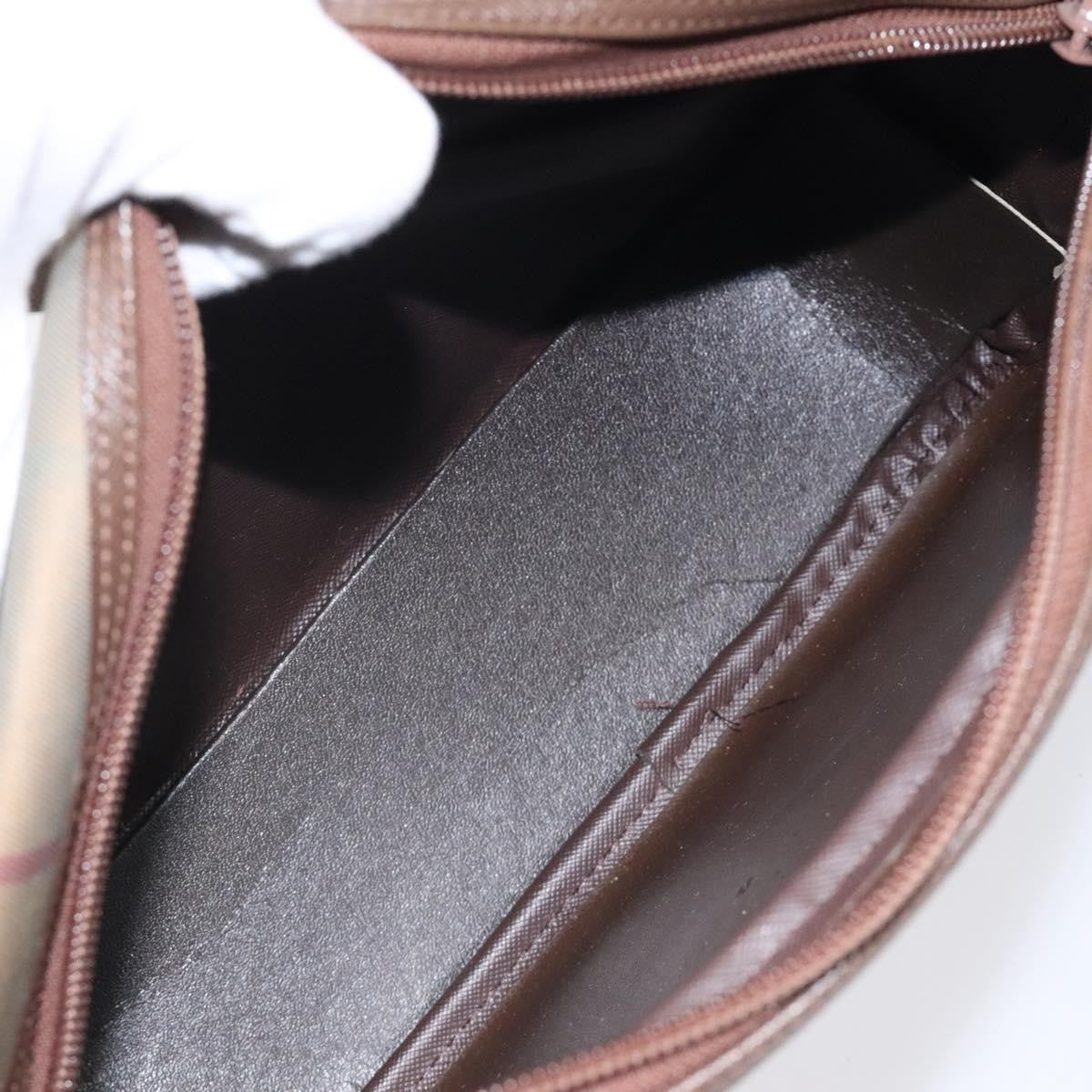 Burberry Nova Check Shoulder Bag Canvas And Leather Beige Canvas Shoulder Bag