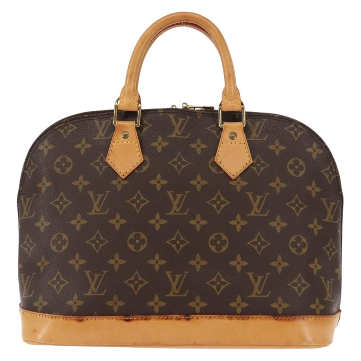 Louis Vuitton Alma Handbag Monogram Canvas Brown Canvas Handbag