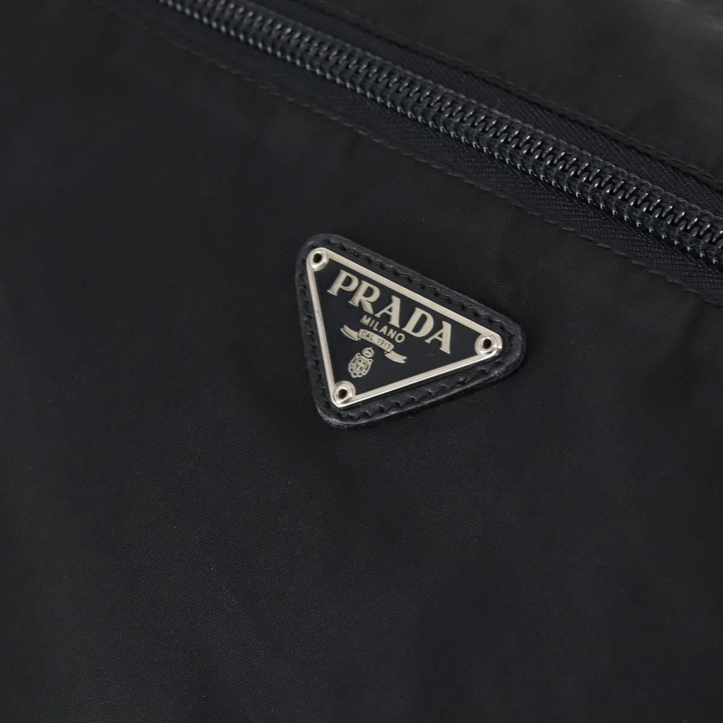 Prada Porta Computer Briefcase Tessuto And Saffiano Leather Black Nylon Briefcase Bag