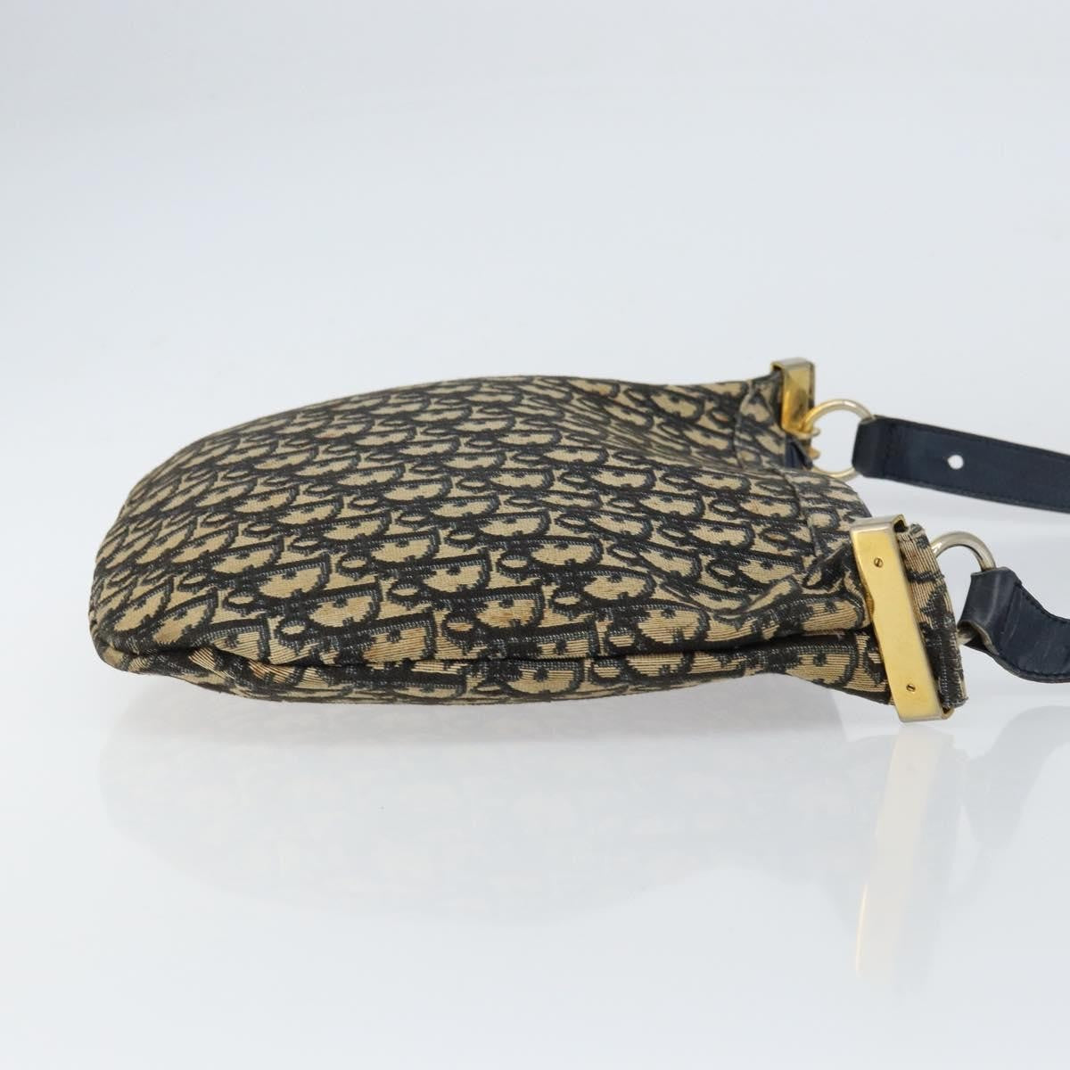 Christian Dior Vintage Trotter Shoulder Bag Canvas Navy Canvas Shoulder Bag Bag (Pre-Owned)