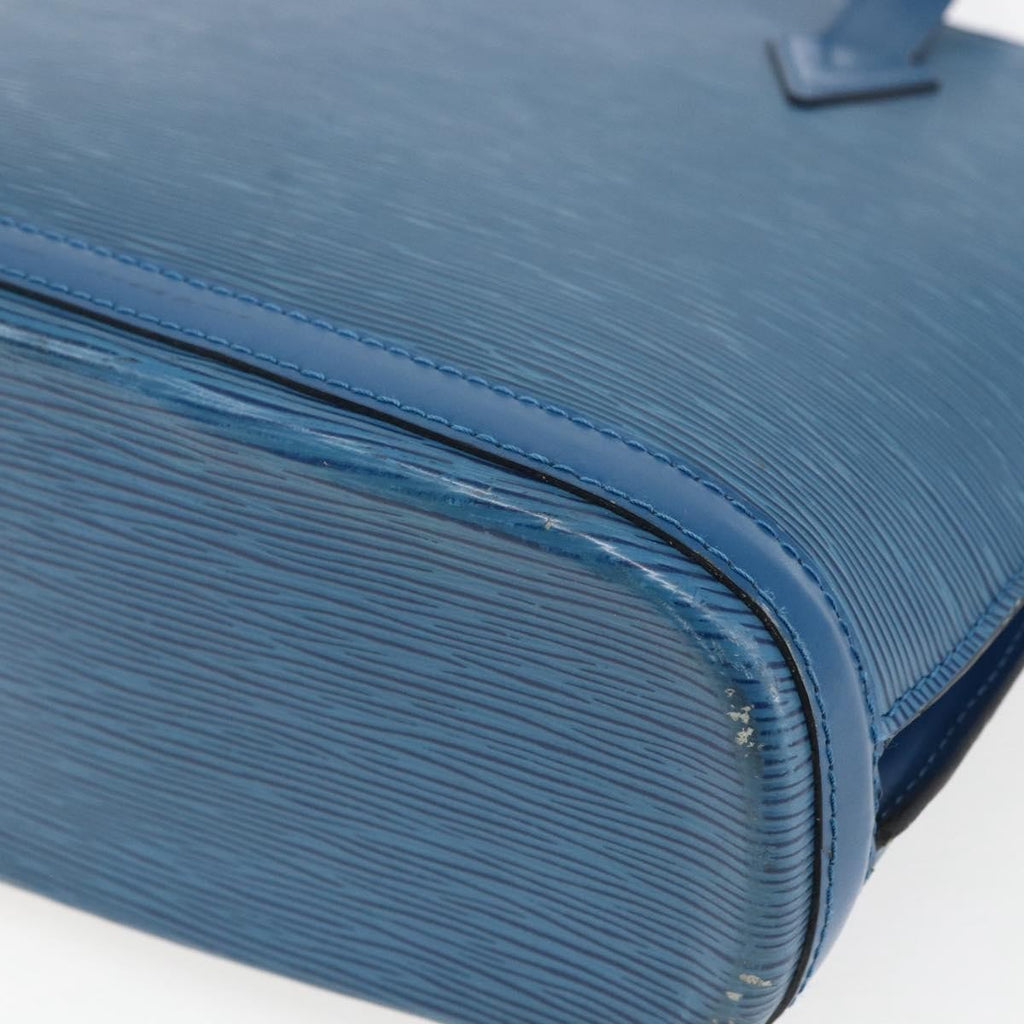 Louis Vuitton Lussac Handbag Epi Leather Blue Leather Shoulder Bag