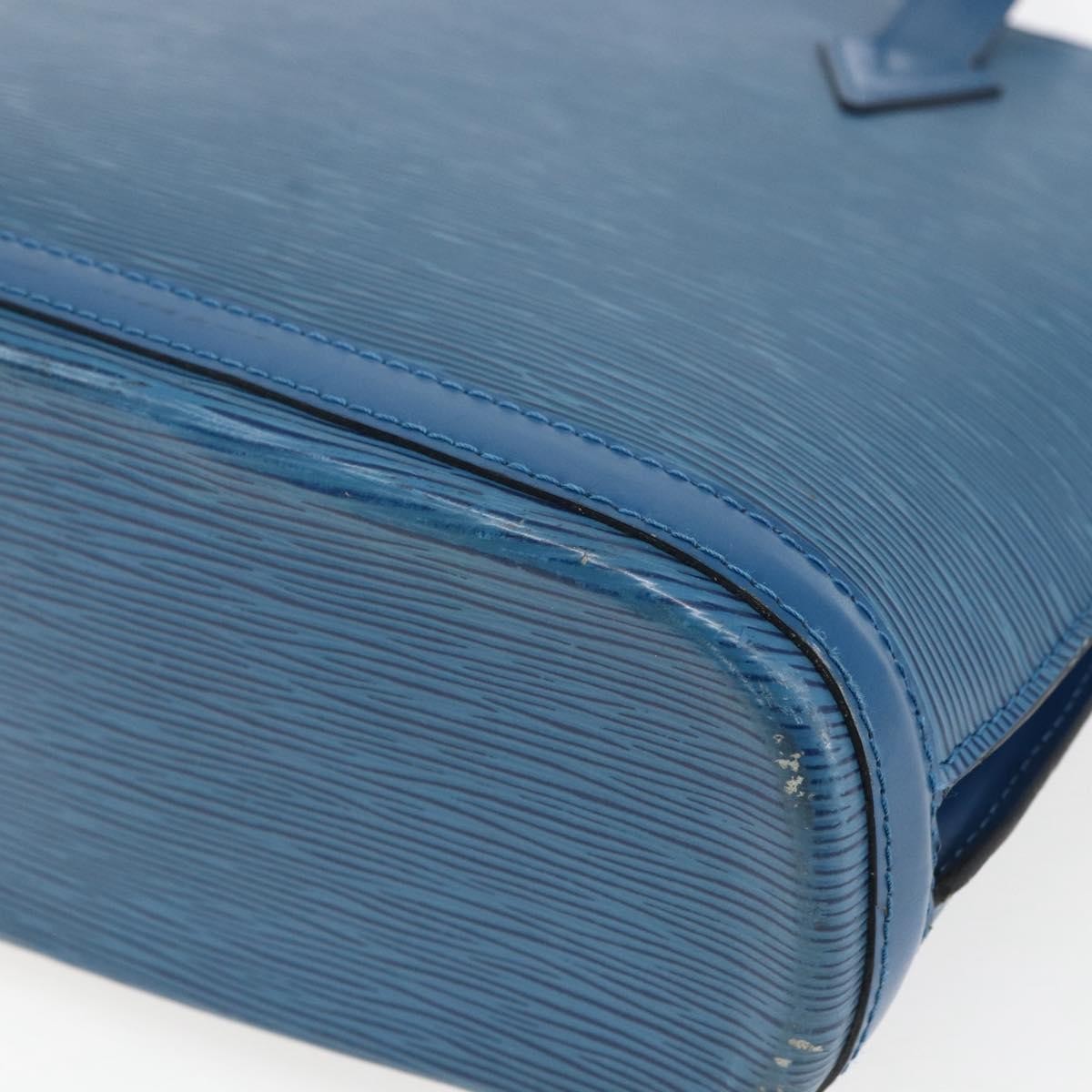 Louis Vuitton Lussac Handbag Epi Leather Blue Leather Shoulder Bag