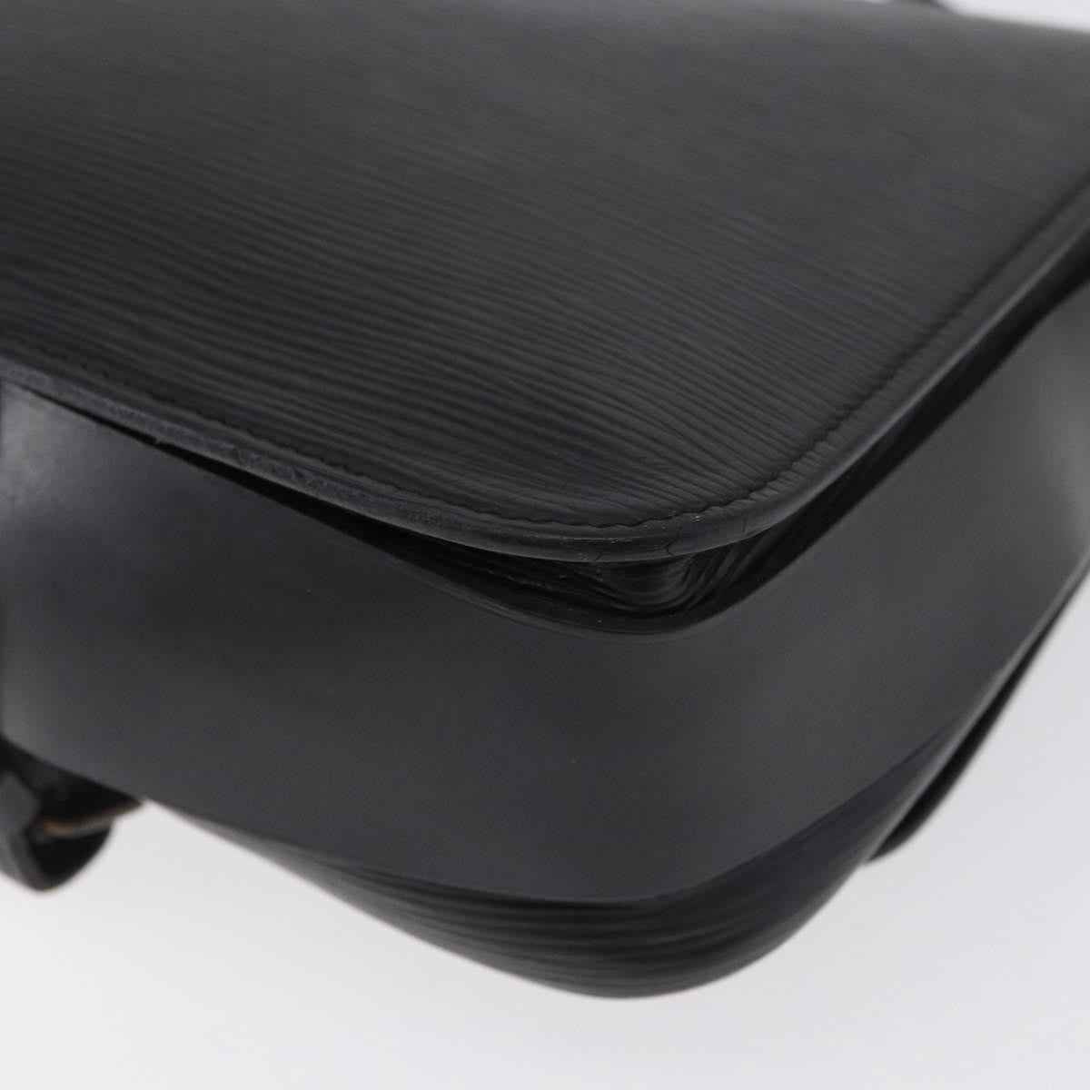 Louis Vuitton Cartouchiere Handbag Epi Leather Black Leather Shoulder Bag