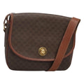 Celine Vintage Macadam Shoulder Bag Canvas And Leather Brown Canvas Shoulder Bag Bag