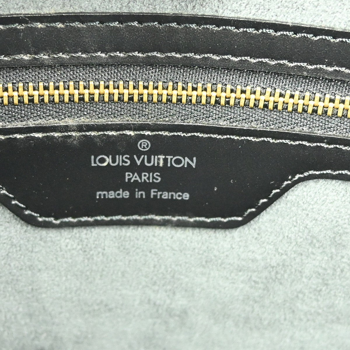 Louis Vuitton Saint Jacques Handbag Epi Leather Black Leather Shoulder Bag
