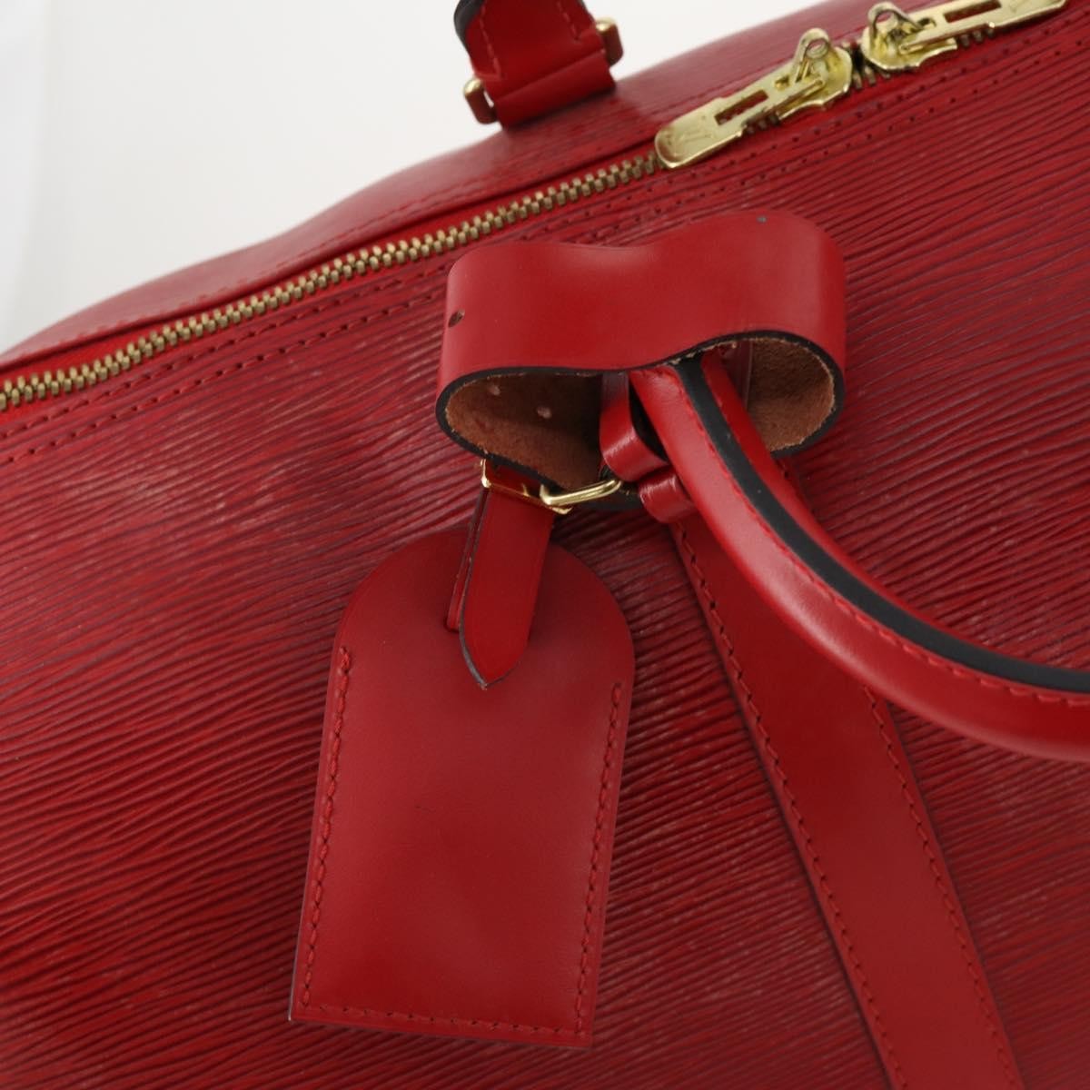 Louis Vuitton Keepall Bag Epi Leather Red Leather Travel Bag
