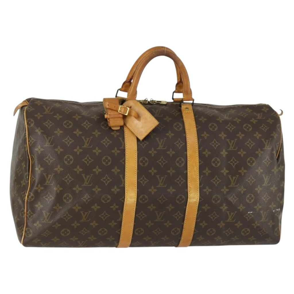 Louis Vuitton Keepall Bag Monogram Canvas Brown Canvas Travel Bag