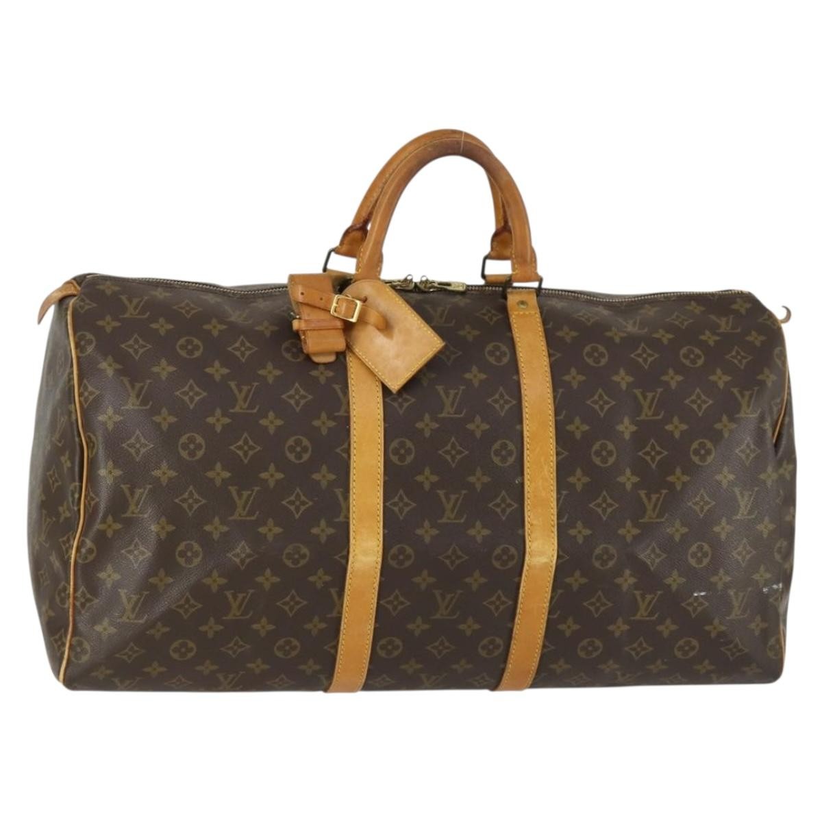 Louis Vuitton Keepall Bag Monogram Canvas Brown Canvas Travel Bag