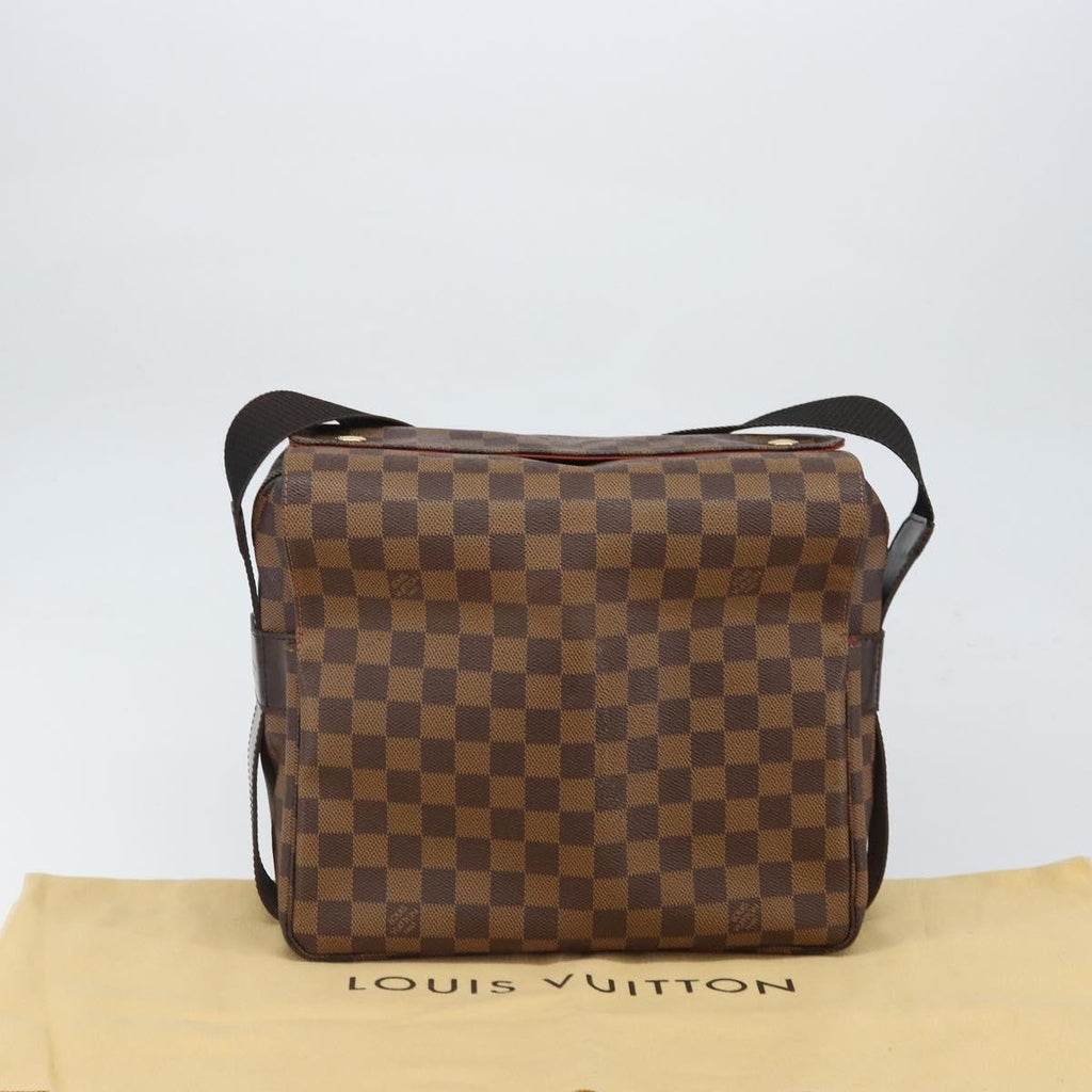 Louis Vuitton Naviglio Handbag Damier Brown Canvas Shoulder Bag