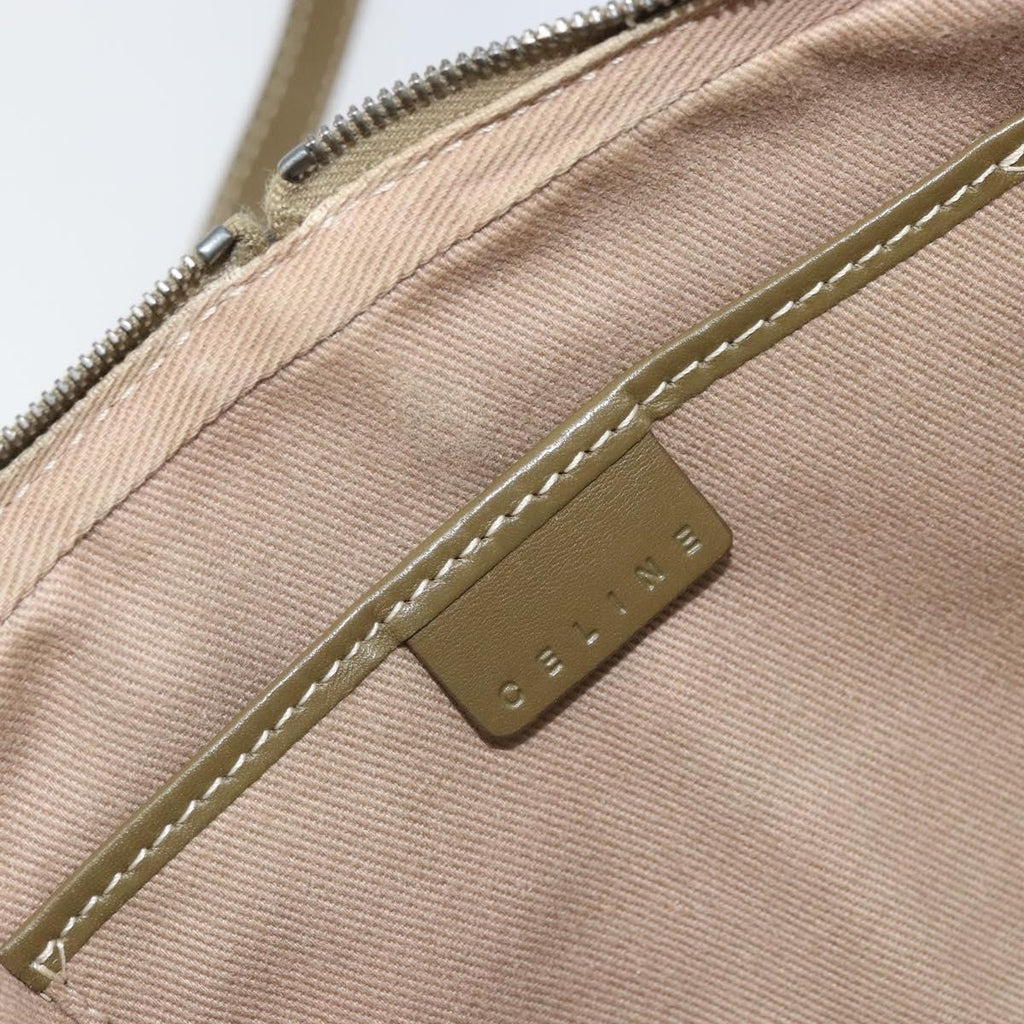 Celine C Macadam Shoulder Bag Canvas Khaki Canvas Shoulder Bag Bag