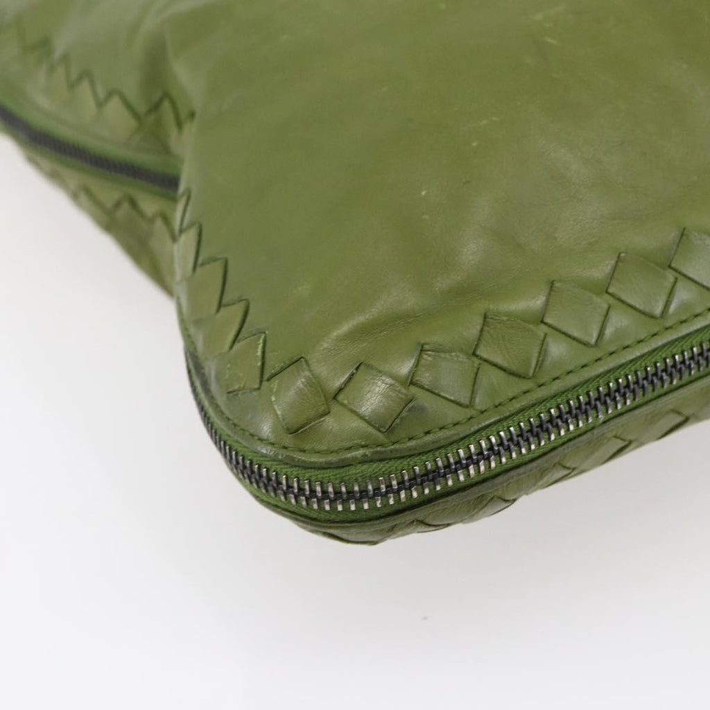 Bottega Veneta Intrecciato Leather Green Leather Shoulder Bag Bag