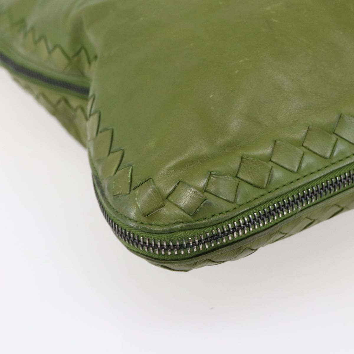 Bottega Veneta Intrecciato Leather Green Leather Shoulder Bag Bag