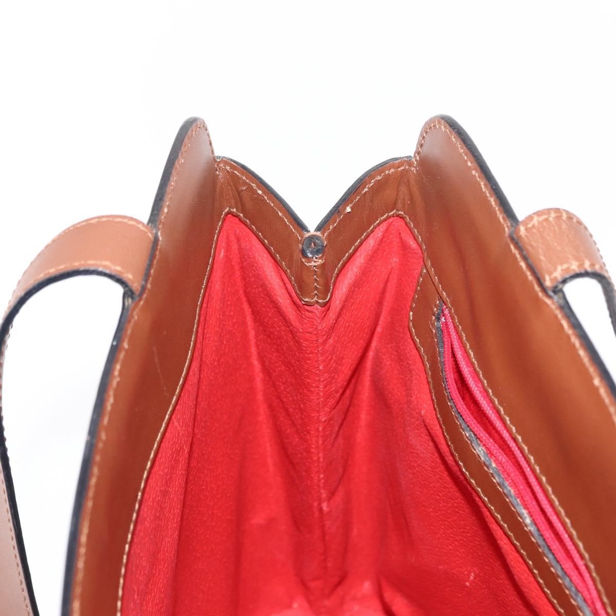 Celine Vintage Shoulder Bag Leather Brown Leather Shoulder Bag Bag