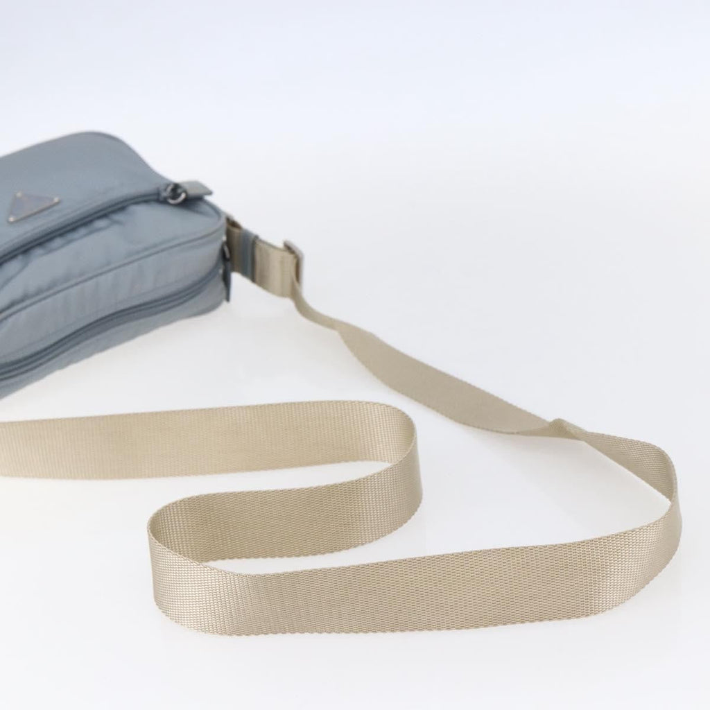 Prada Front Pocket Camera Bag Tessuto Blue Nylon Shoulder Bag Bag