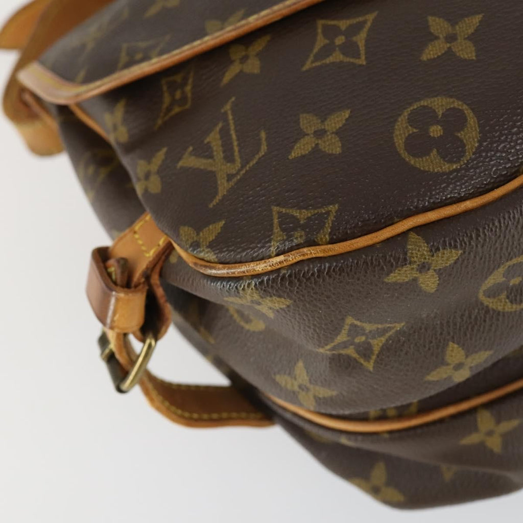 Louis Vuitton Saumur Handbag Monogram Canvas Brown Canvas Shoulder Bag