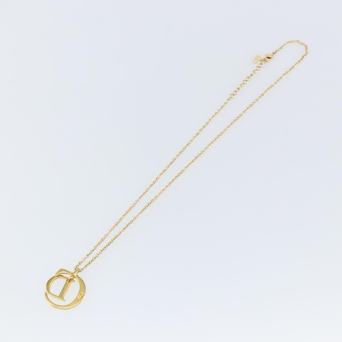 Christian Dior Cd Pendant Necklace Metal Gold Metal Jewelry (Pre-Owned)