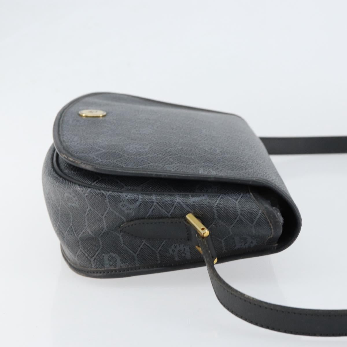Christian Dior Vintage Honeycomb Shoulder Bag Canvas Black Canvas Shoulder Bag Bag (Pre-Owned)