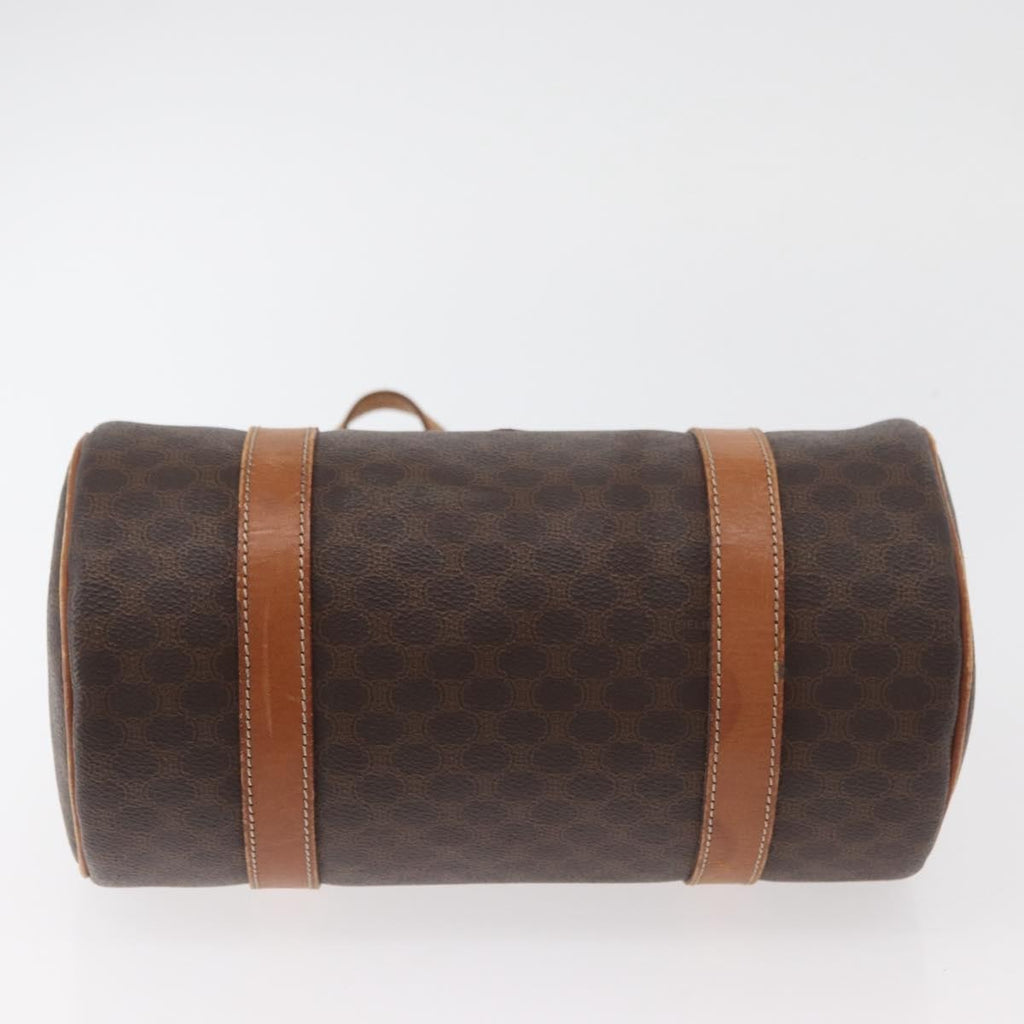 Celine Vintage Macadam Shoulder Bag Canvas And Leather Brown Canvas Shoulder Bag Bag