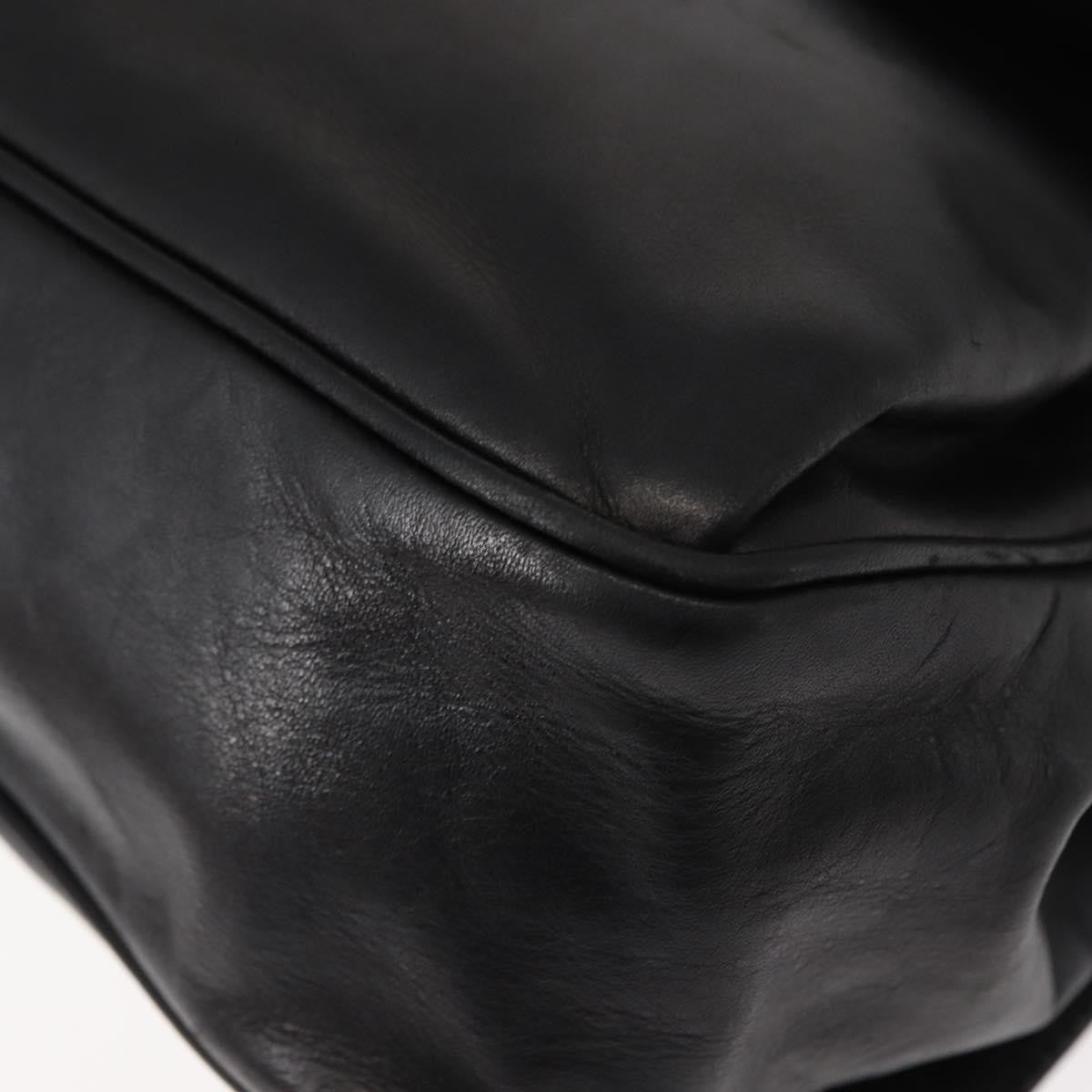 Celine Circle Logo Leather Black Leather Shoulder Bag Bag