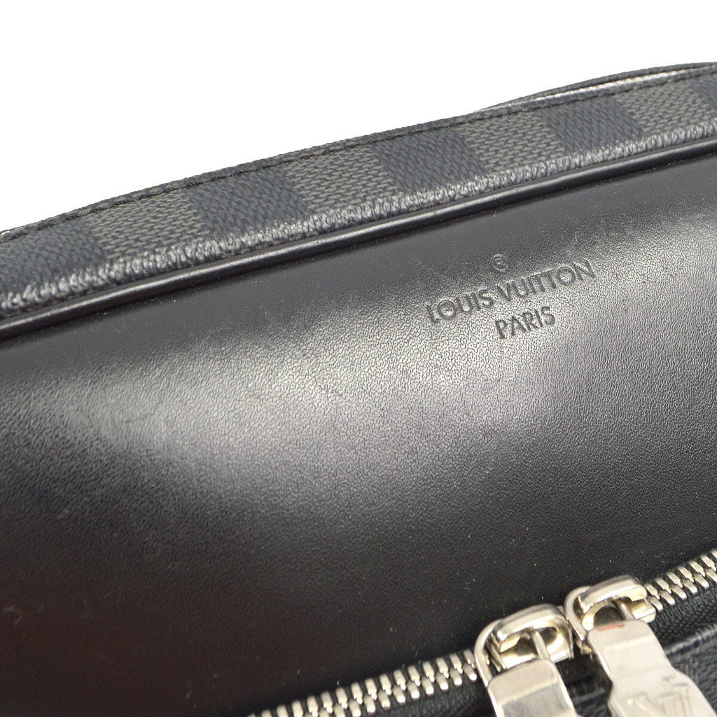 Louis Vuitton Dayton Reporter Bag Damier Graphite Black Canvas Shoulder Bag