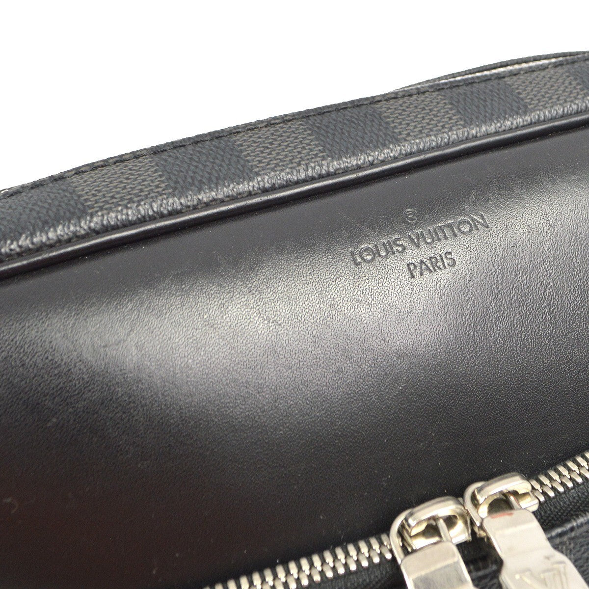 Louis Vuitton Dayton Reporter Bag Damier Graphite Black Canvas Shoulder Bag