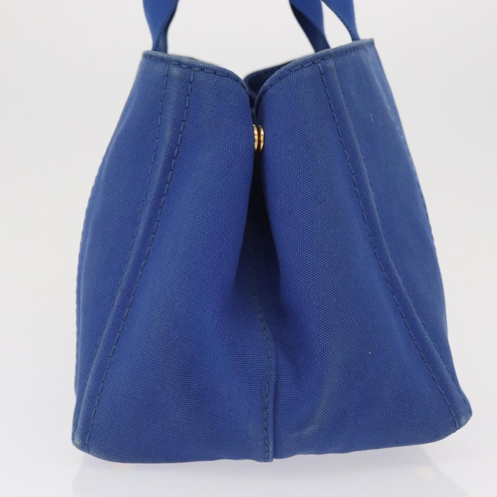 Prada Canapa Open Tote Canvas Blue Canvas Tote Bag Bag