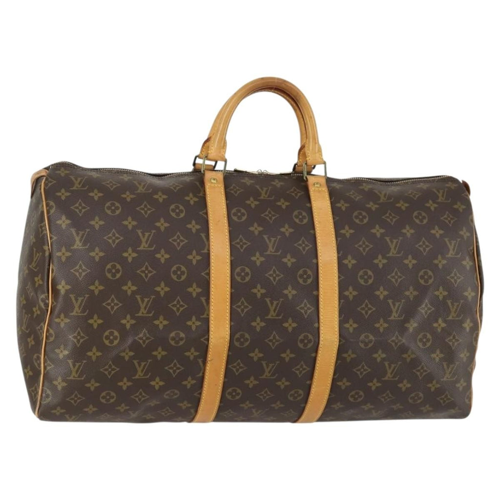Louis Vuitton Keepall Bag Monogram Canvas Brown Canvas Travel Bag