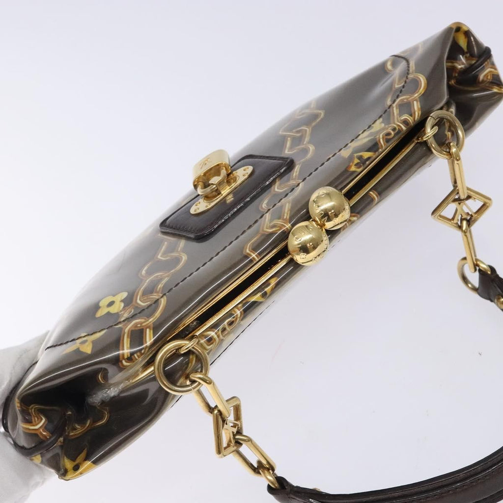 Louis Vuitton Charms Pochette Pvc Over Printed Silk Brown Canvas Clutche & Pouche Bag